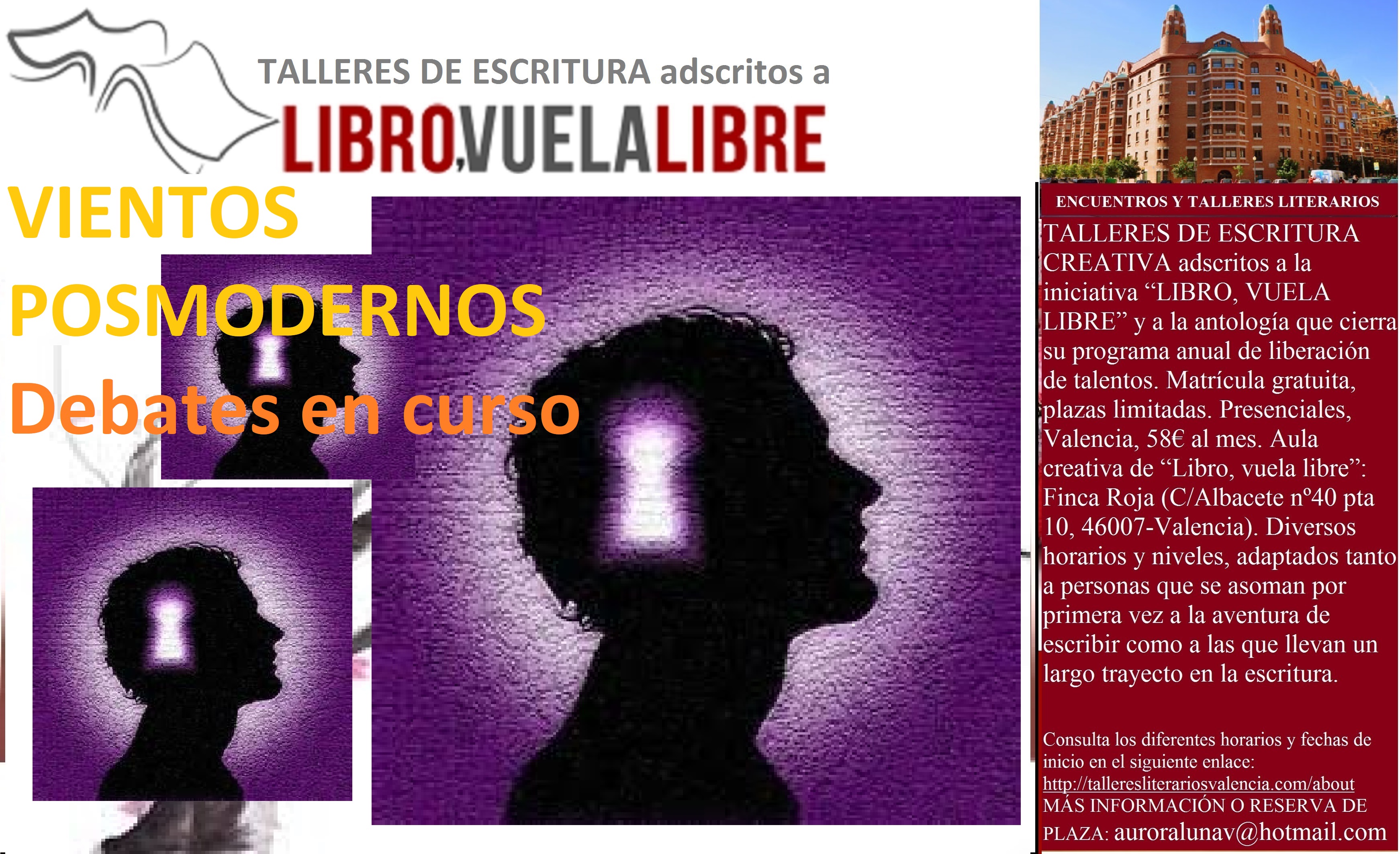 Debates y reflexiones en curso en el taller de escritura creativa de LIBRO, VUELA LIBRE en Valencia